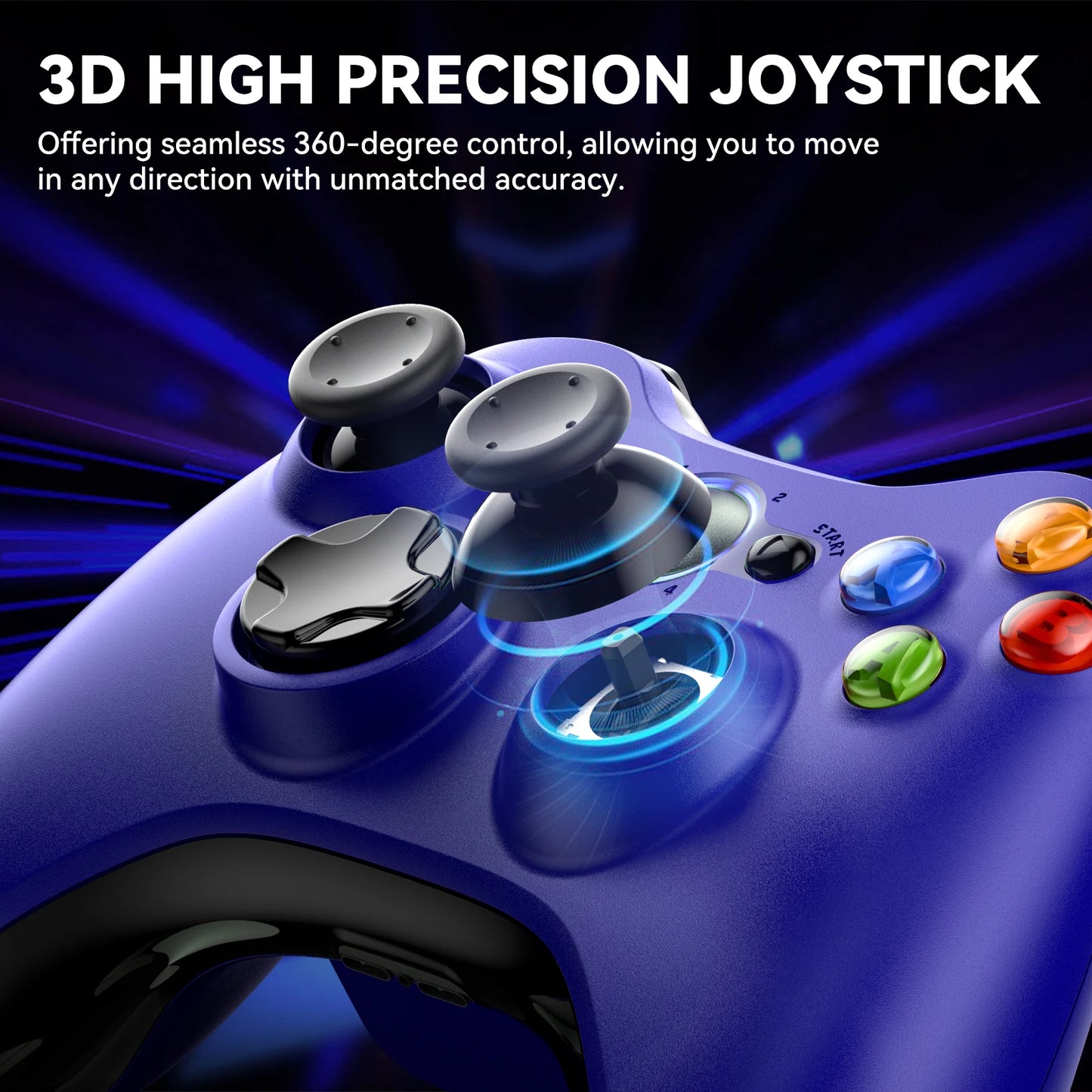 2.4G Xbox 360 Game Gamepad For Xbox 360/Slim/Elite/Winodow/PC Video Wireless Controller 6-axis Joystick Dual Vibration Gaming