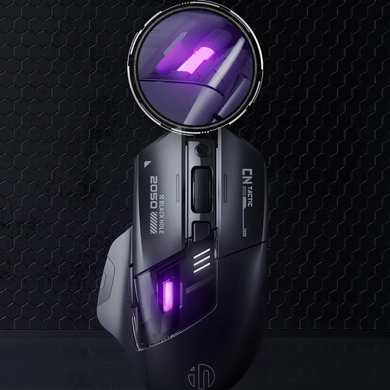 Inphic A9 Explorer Wireless Gaming Mouse 500mA Battery Level Display Ergonomic Rechargeable Silent Bluetooth Office Mouse