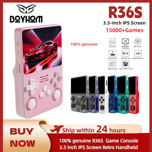 Retro Game Console NEW R36S Arkos System Portable Pocket Video Game Player Birthday Gifts Handheld 15000+ Games Consolas