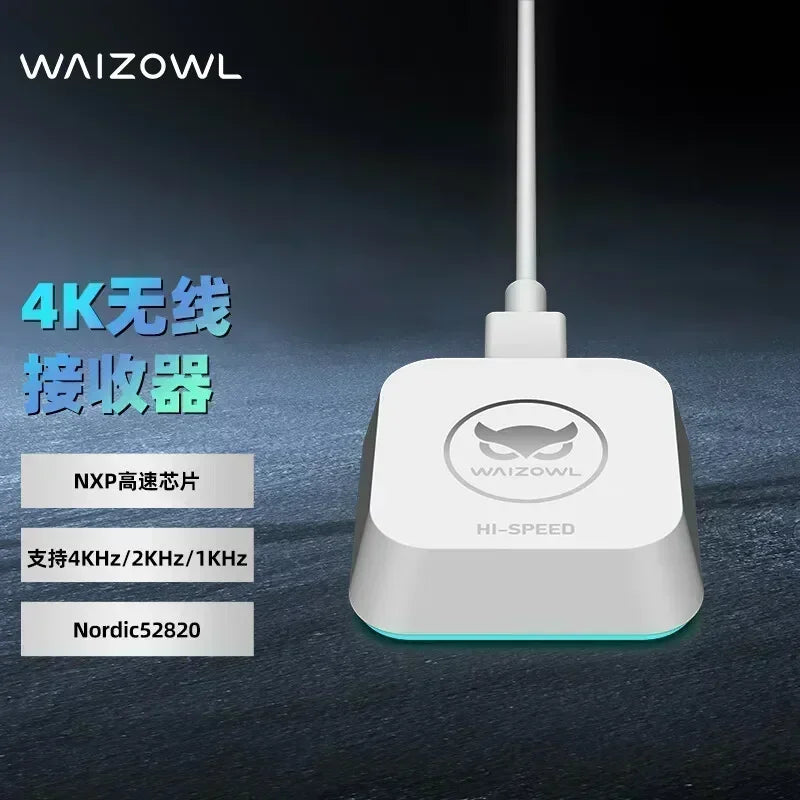 WAIZOWL OGM Cloud Gaming Mouse  Paw3395 Sensor Wireless Bluetooth Wired 3-mode Lightweight Mouse PC Gifts for Office  Gaming