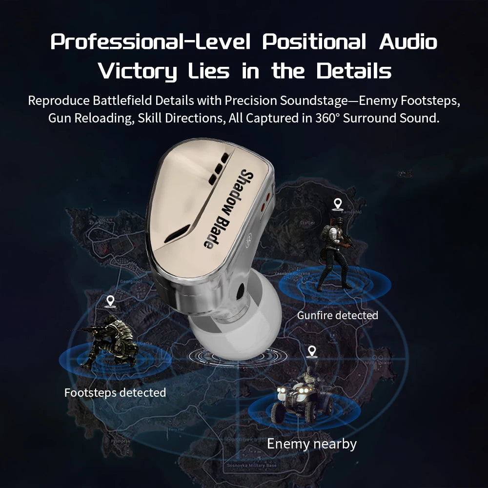 CVJ Shadow Blade Vibration Music Gaming IEM HIFI Wired in-ear Earphones Dynamic Driver + Vibration Unit with Tuning Tubes HD MIC