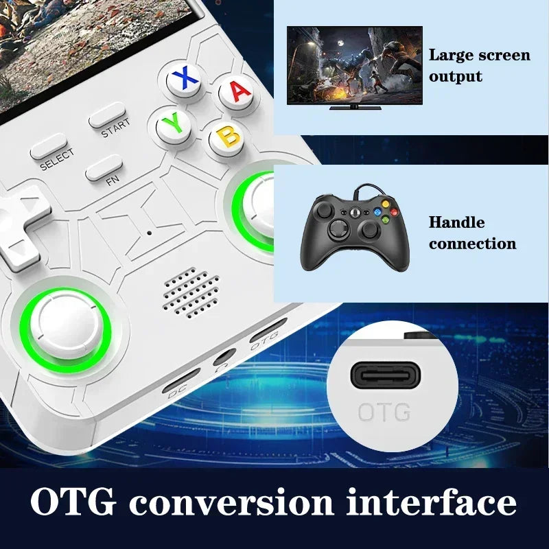R36 ULTRA 4" IPS Handheld Console – Android , 15000+ Retro Games, 64G/128G, HDMI Output ﻿