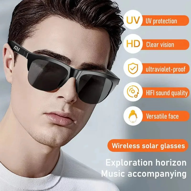 Xiaomi Bluetooth Glasses Earphones 2025 New Edition, Glasses with Earphone Function Smart Touch Waterproof Microphone Earphones