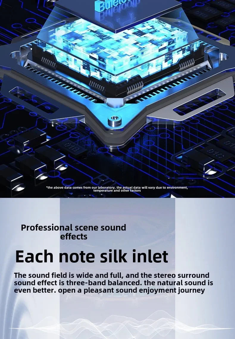 Wireless Bluetooth-compatible Earphones Intelligent Touch Color LCD Screen TWS Earbuds HIFI Noise Reduction Stereo Earphones