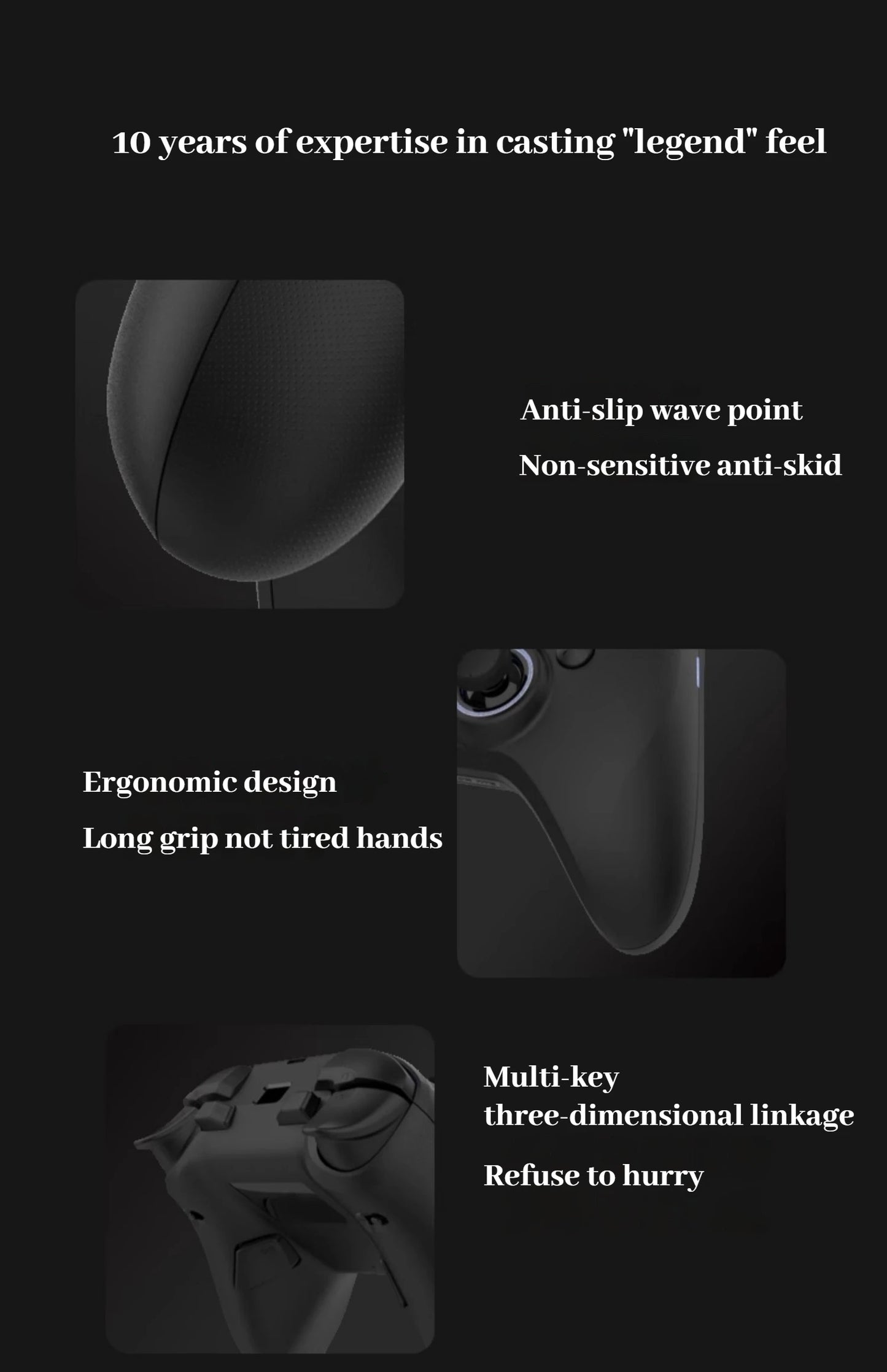ZD Super Legend S Gaming Controller Wireless Bluetooth Hall Remote Sensing Rgb Motor Apex Switch Pc Android e-sport Gamepad