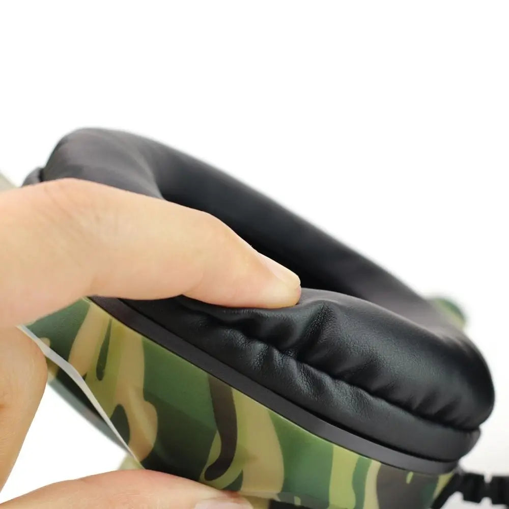 3.5mm Gaming Headset Fashion Camouflage Wired Headphones Professional Gamer with Microphone for PS4/PS3/ONE/360/Switch/PC
