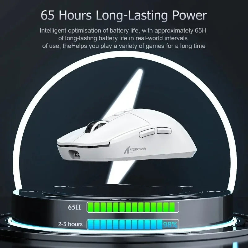Attack Shark X11 Wireless mouse, three-mode connection 2.4GHz/ wired/Bluetooth PAW3311 22000DPI RGB magnetic charging dock mouse