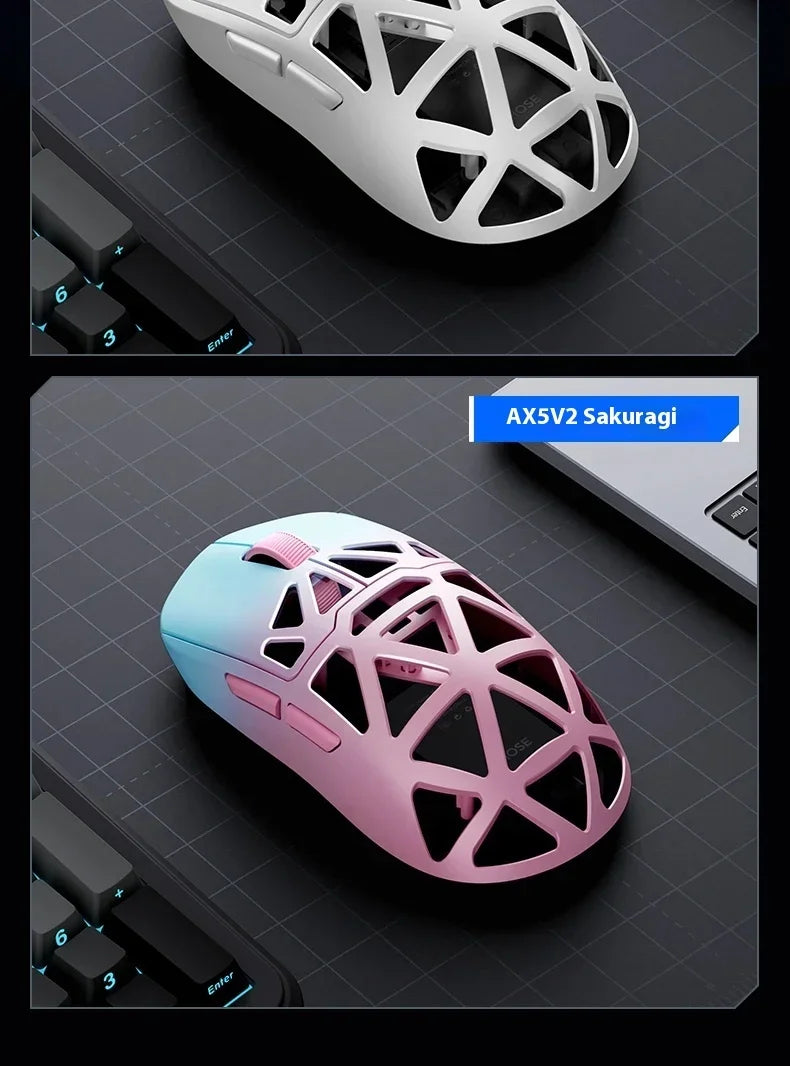 Mchose  Ax5 V2 8kHZ Magnesium Alloy Wireless High Performance Mouse PAW3950 Sensor 30KDPI Macro Defines Lightweight Gaming Mouse
