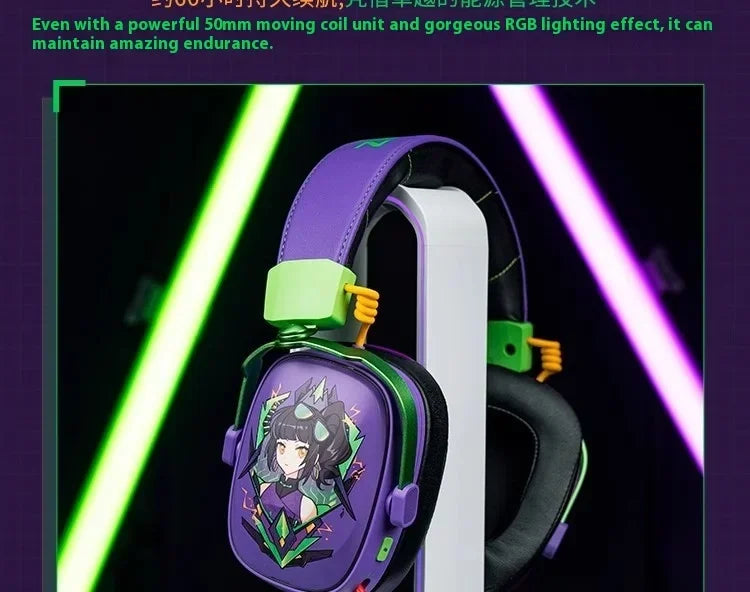 VALKYRIE  VK S1 Gaming Headphones 3-Mode Wireless Bluetooth HiFi 50mm Large Dynamic Low Latency Esports Chip Custom Earphones