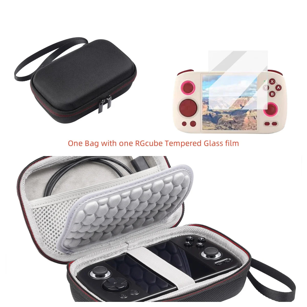 Portable For Handhled Anbernic RG Cube Case Hard Shell RGCube RG CubeXX Protetive Bag Cases Accessories Cable Storage Box Bags