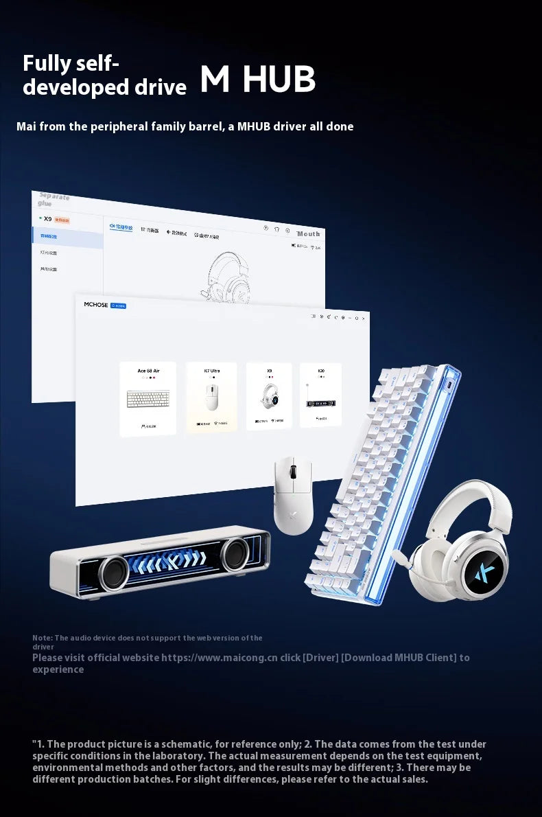 2025 Mchose X9 Headphone 3 Mode Wireless Headset Surround Sound Effect With Mic E-Sports Earphones Custom Accessories For Fps