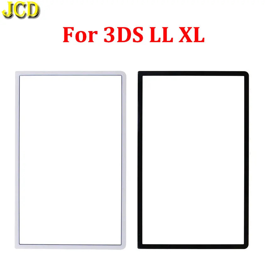 JCD Replacement For 3DSXL / 3DSLL Black White Front Screen Frame Lens Cover For New 3DS XL LL LCD Screen Protector Panel