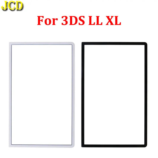 JCD Replacement For 3DSXL / 3DSLL Black White Front Screen Frame Lens Cover For New 3DS XL LL LCD Screen Protector Panel