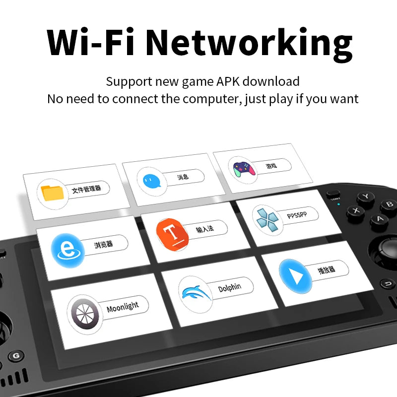Powkiddy X28 Android 11 Unisoc Tiger T618 5.5 Inch Touch IPS Screen Handheld Retro Game Console Google Store