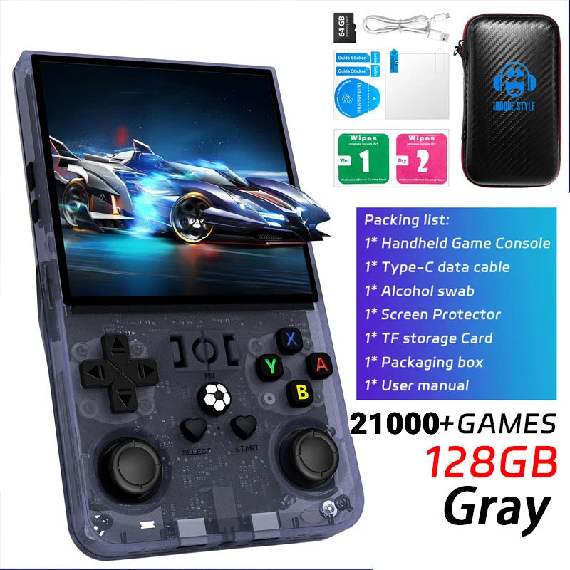 AISLPC R36MAX Retro Handheld Console - 64/128GB Lag-free Emulation 18000/21000+ Games 4.0" IPS Screen Ergonomic Contour Grips