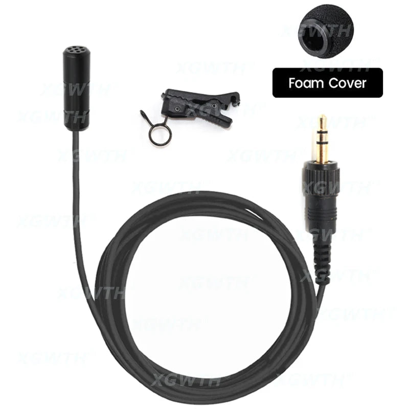 Lavalier Lapel Microphone ECM7 Tie Clip Mic for Sony UTX V1 D21 D11 UWP for Sennheiser Wireless Transmitter System 3.5mm Plug