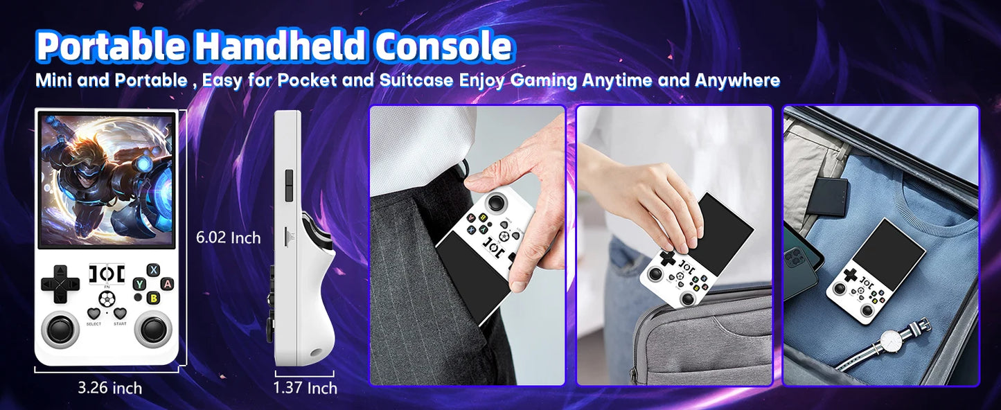 AISLPC R36MAX Retro Handheld Console - 64/128GB Lag-free Emulation 18000/21000+ Games 4.0" IPS Screen Ergonomic Contour Grips