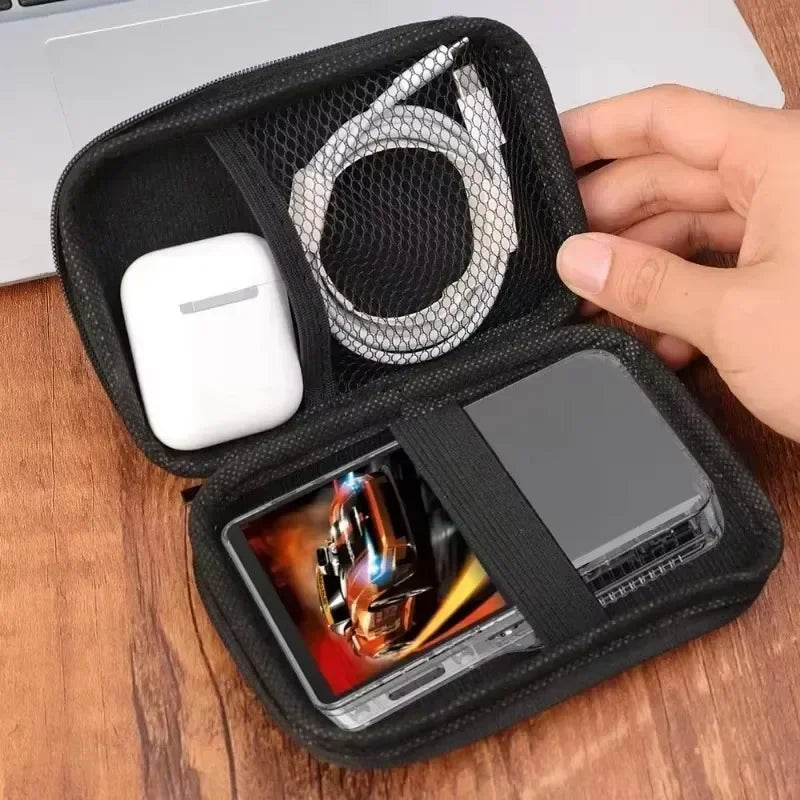 Case + Glass for R36S Game Console Travel Carrying Storage Bag & Screen Protectors Tempered Glass Films for R36 S Accessories