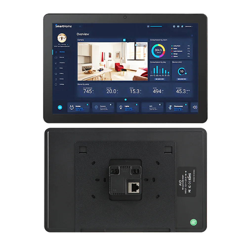 Smart Home Control Panel 8&10.1 Inch POE Tablet  Andriod 11 OS Touch Screen in wall tablet Camera RS485 Suitable for 86 wall BOX