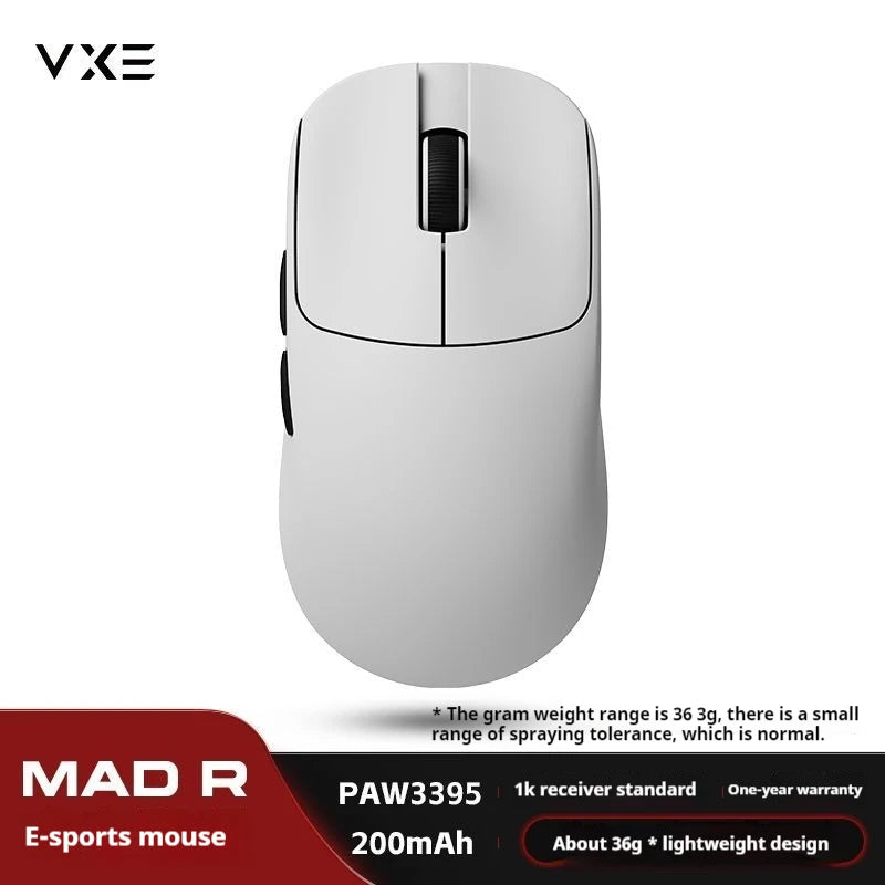 Atk Vxe Vgn Mad R Major Ultra-Lightweight Wireless Mouse Ergonomic Game Dual-Mode Esports Office Mouse Paw3395 Gift
