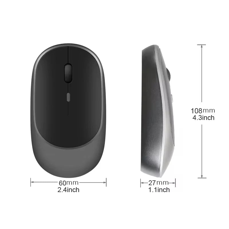 Xiaomi Bluetooth Wireless Mouse USB Rechargeable Ergonomics 2.4G Type-C Mice Adjustable DPI Silent Morandi Portable Office Mouse