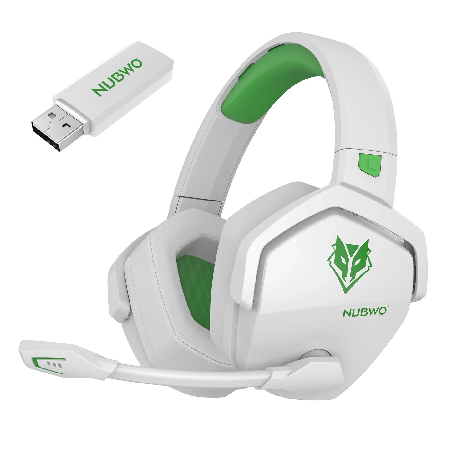 NUBWO G06 Pro Wireless Headsets Gamer with Charging Station for Headset and PS5 Controller Gaming Headphones Long Battery Life