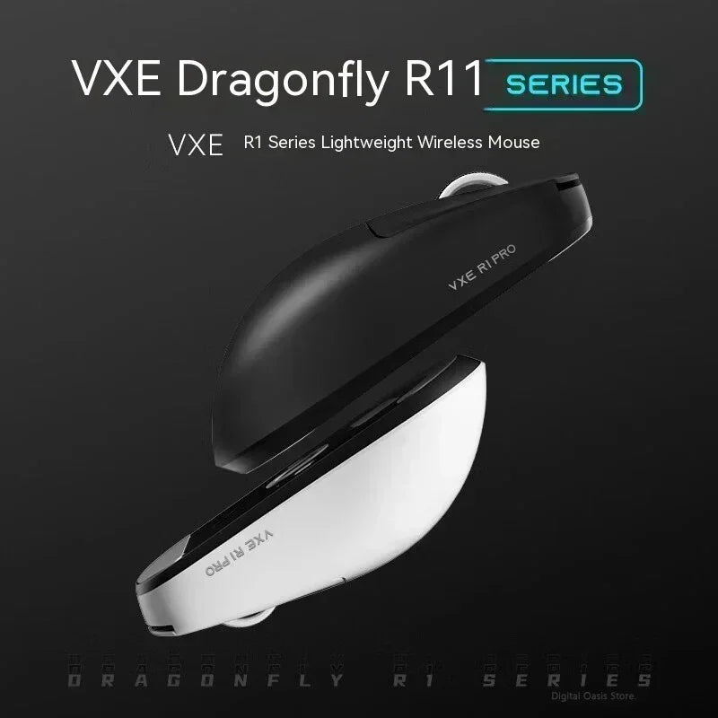 ATK Vxe Dragonfly R1 Mouse Black White R1 Se Pro Mouse 4K Receiver Lightweight Pc Wireless Bluetooth Game E-sports Accessories