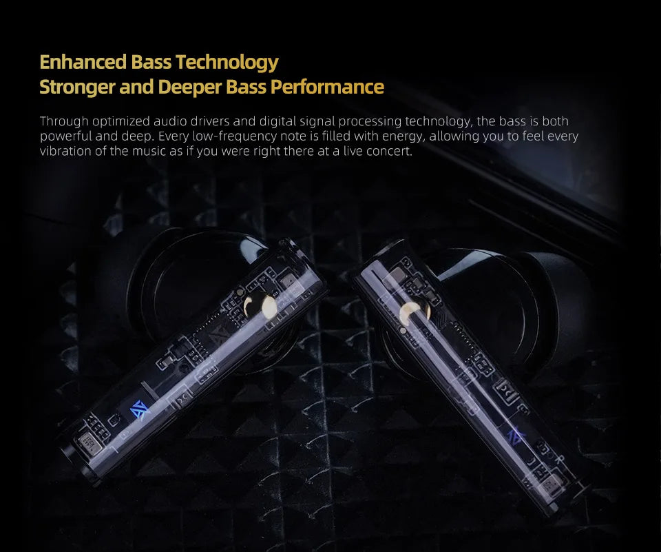 KZ Carol  Pro ANC True Wireless TWS Bluetooth 5.4 Earphone 6 Mics Active Noise Canceling in-Ear waterproof Stereo Earbuds