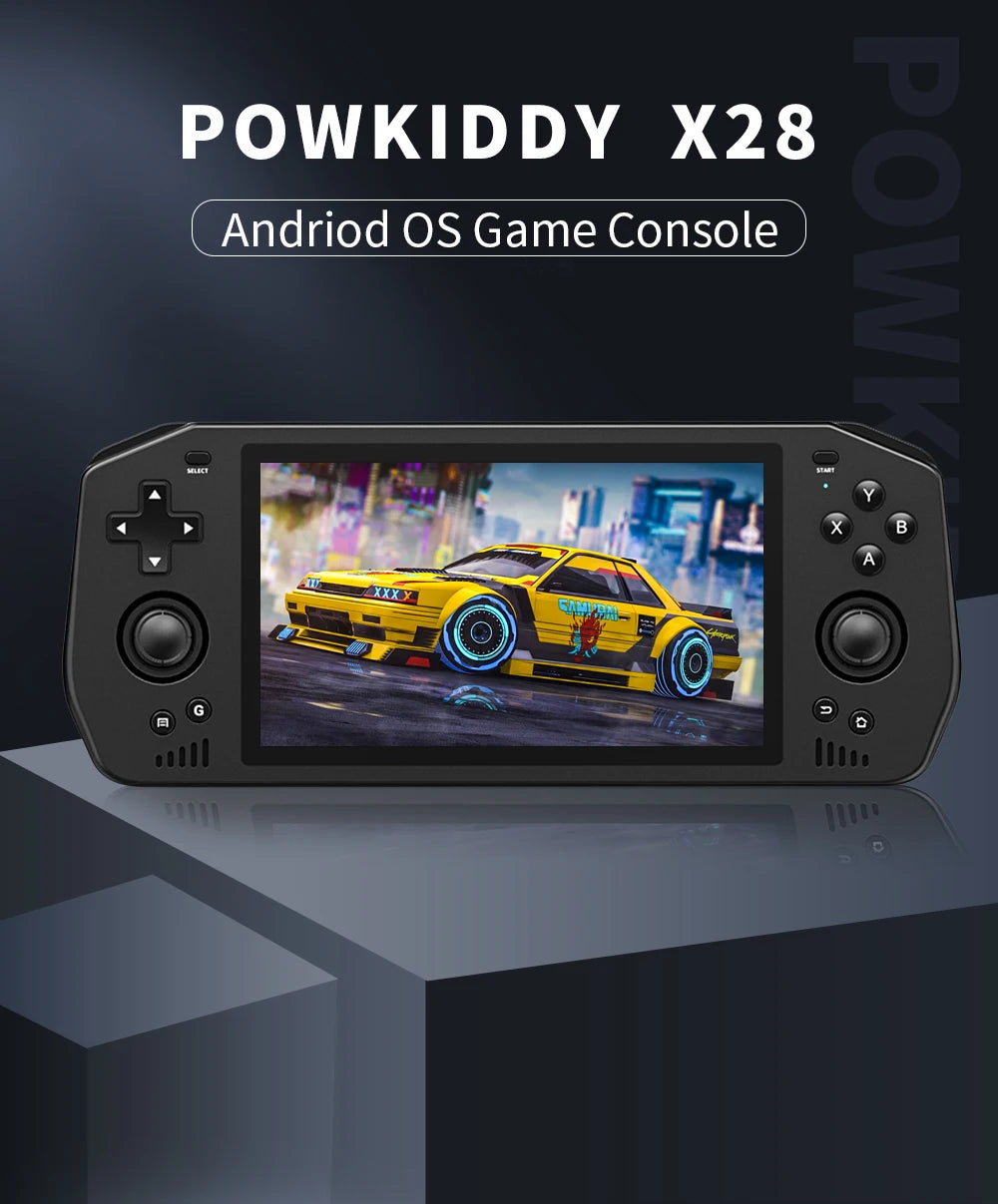 Powkiddy X28 Android 11 Unisoc Tiger T618 5.5 Inch Touch IPS Screen Handheld Retro Game Console Google Store