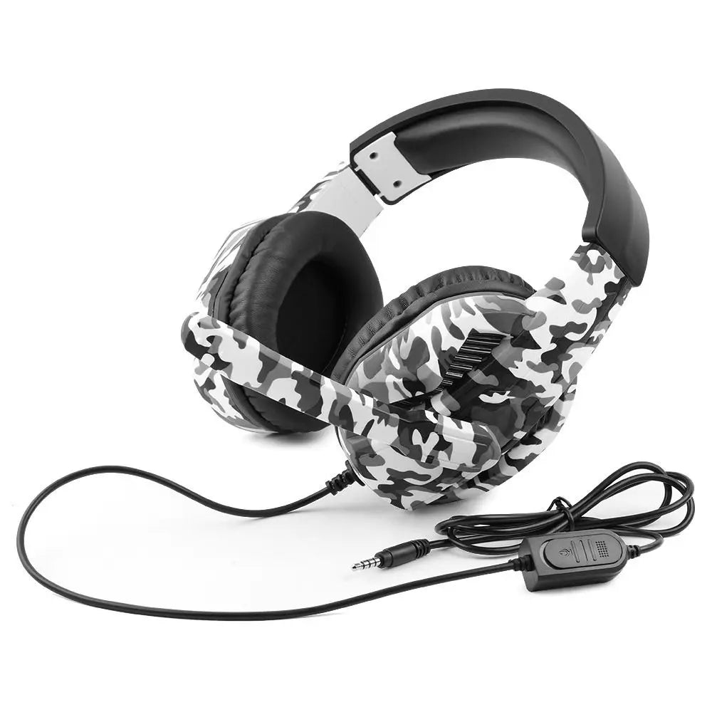 3.5mm Gaming Headset Fashion Camouflage Wired Headphones Professional Gamer with Microphone for PS4/PS3/ONE/360/Switch/PC