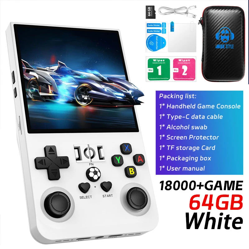 AISLPC R36MAX Retro Handheld Console - 64/128GB Lag-free Emulation 18000/21000+ Games 4.0" IPS Screen Ergonomic Contour Grips