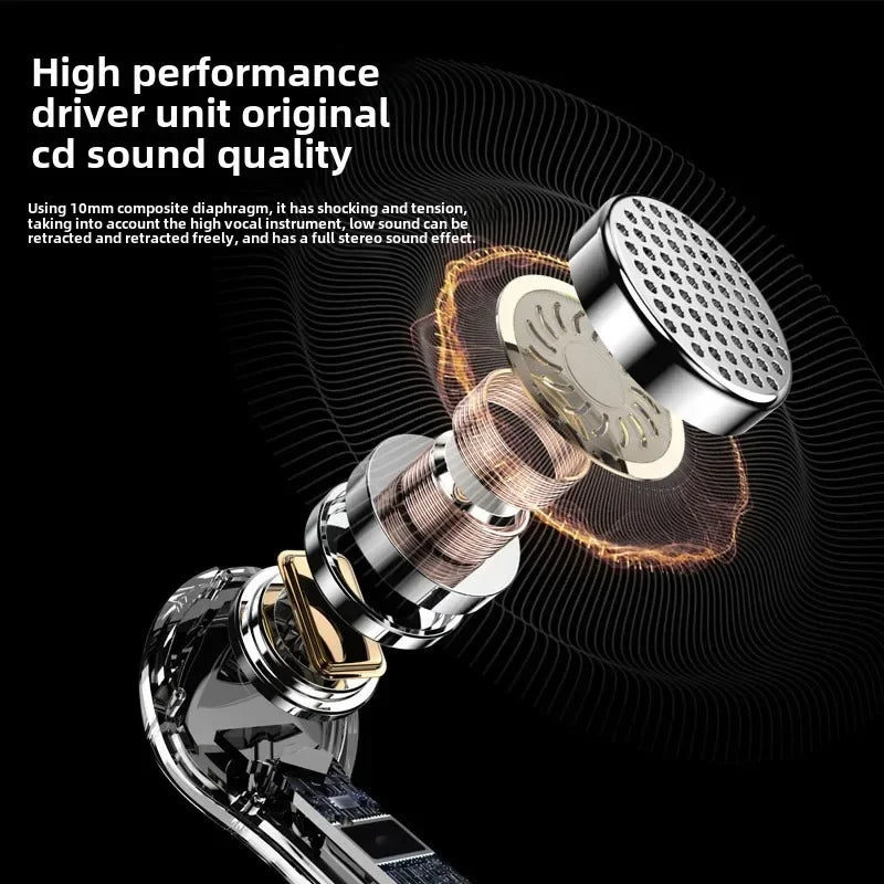 Wireless Bluetooth-compatible Earphones Intelligent Touch Color LCD Screen TWS Earbuds HIFI Noise Reduction Stereo Earphones