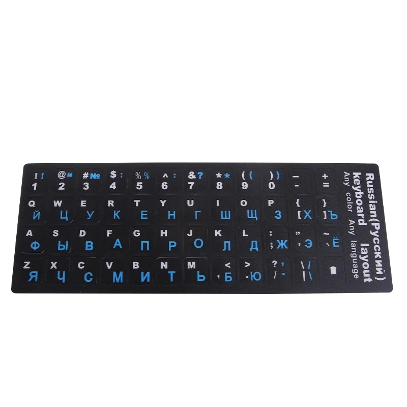 Russian Letter Keyboard Cover Protector Stickers for 10-17 Desktop Notebook Frosted PVC Russian Skin Keyboard Decals