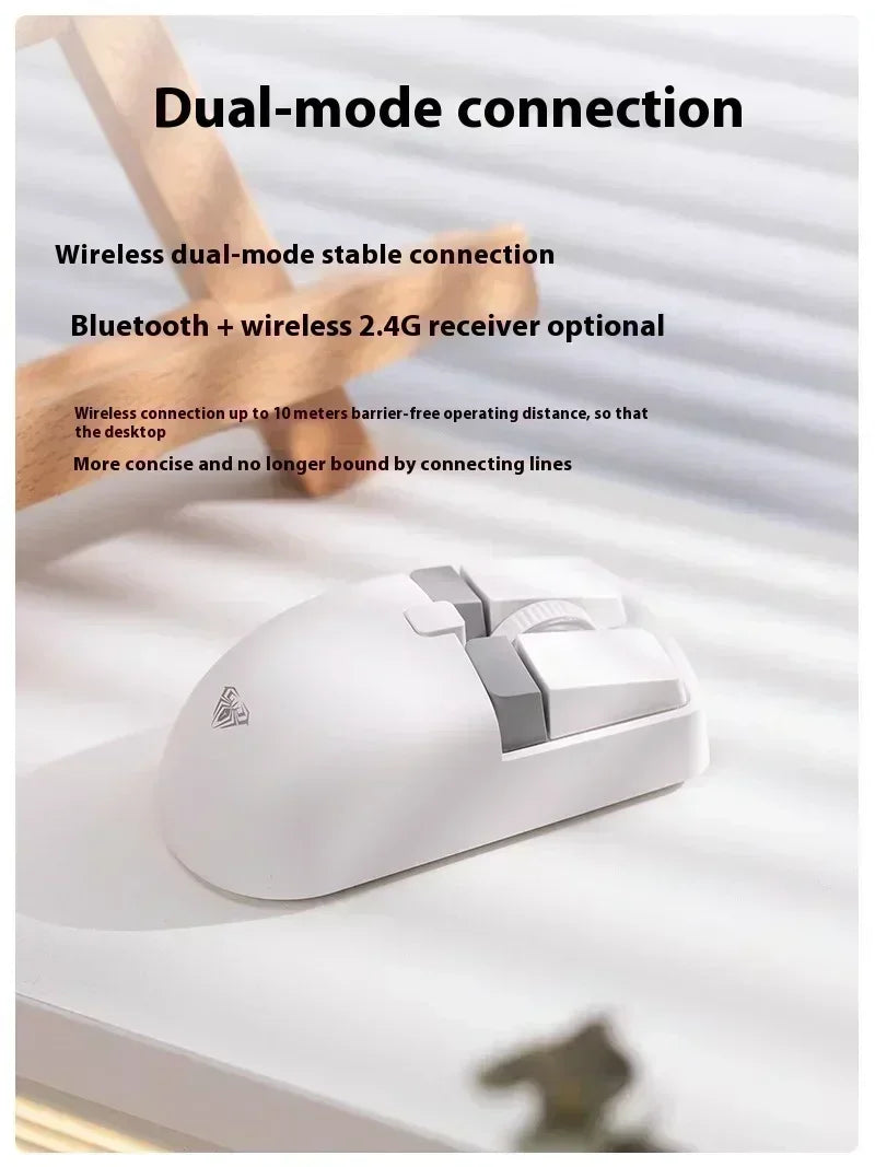 Aula SC320 Dual-Mode 2.4G Bluetooth Wireless Rechargeable 4000dpi Gaming Mouse Cute Girls Customized Laptop Office Accessories