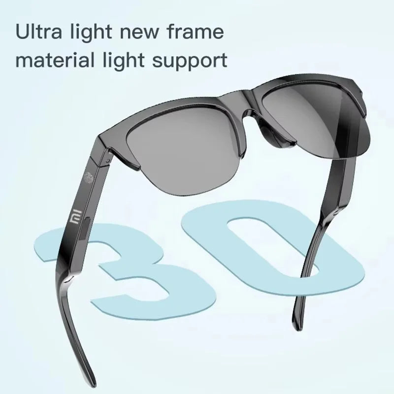 Xiaomi Bluetooth Glasses Earphones 2025 New Edition, Glasses with Earphone Function Smart Touch Waterproof Microphone Earphones