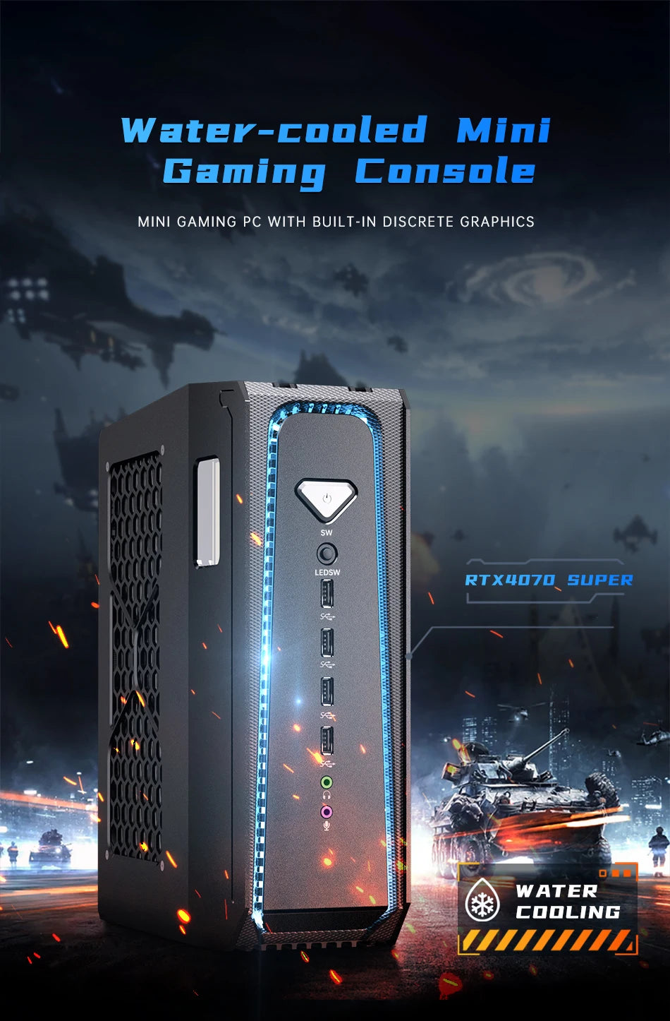 MSECORE  SL800 Intel Core I5 I7 I9 RTX4070 12G Liquid Cooling Desktop Gaming Computer Windows 11 MINI PC DDR5 NVMe SSD 8K BT5.3