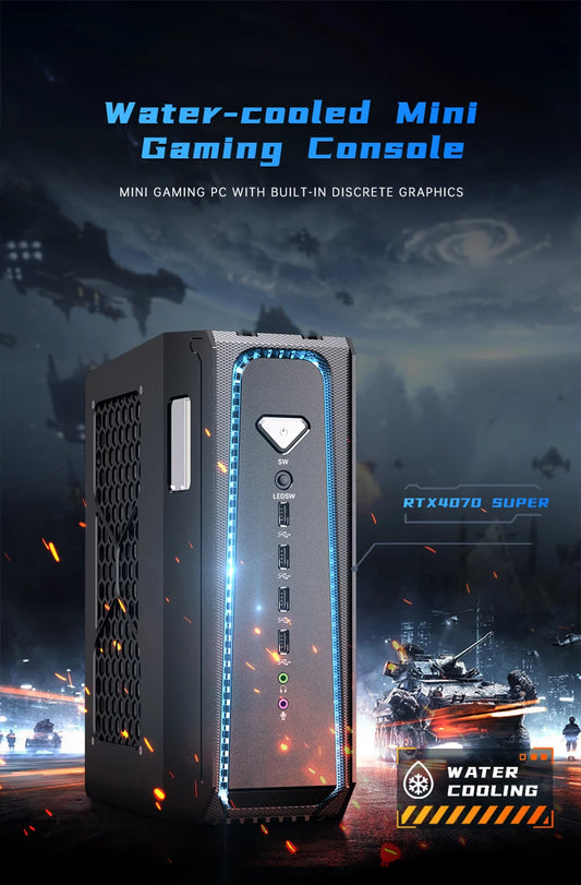MSECORE  SL800 Intel Core I5 I7 I9 RTX4070 12G Liquid Cooling Desktop Gaming Computer Windows 11 MINI PC DDR5 NVMe SSD 8K BT5.3