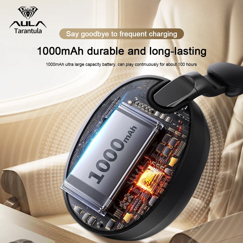 AULA A500 Wireless Headphones 2.4G/Bluetooth/Wired Noise Reduction Head-mounteds Earphone 1000mAh Gaming Headset Laptop Computer