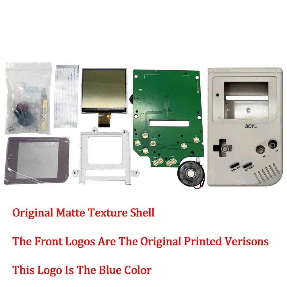 2.5" Grayscale IPS LCD ScreenKits for GameBoy GB DMG Original Size Pixel-Perfect High-Brightness LCD, No Shell Cutting Required