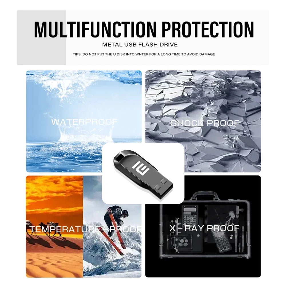 Xiaomi Original Pendrive USB 3.0 Flash Drive 2TB 1TB Metal USB Disk Pen Drive High Speed Transfer Storage USB Memory Stick 512GB
