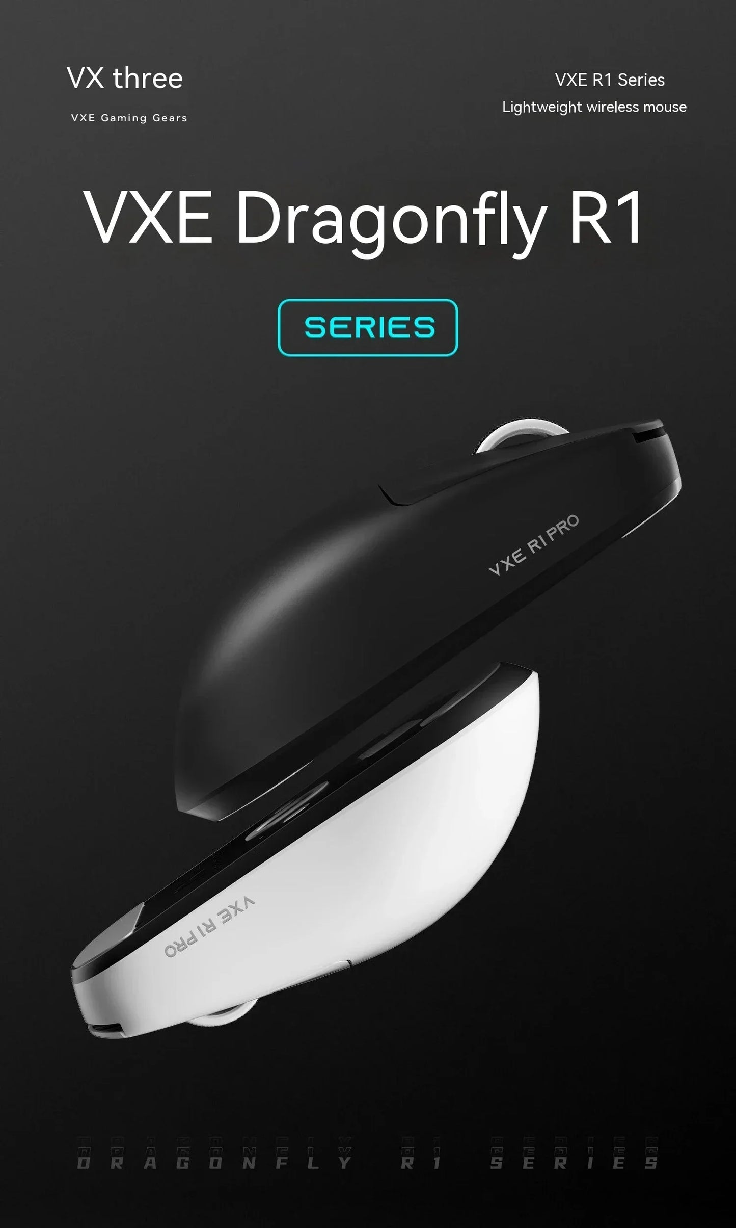 ATK Vxe Dragonfly R1 Mouse Black White R1 Se Pro Mouse 4K Receiver Lightweight Pc Wireless Bluetooth Game E-sports Accessories
