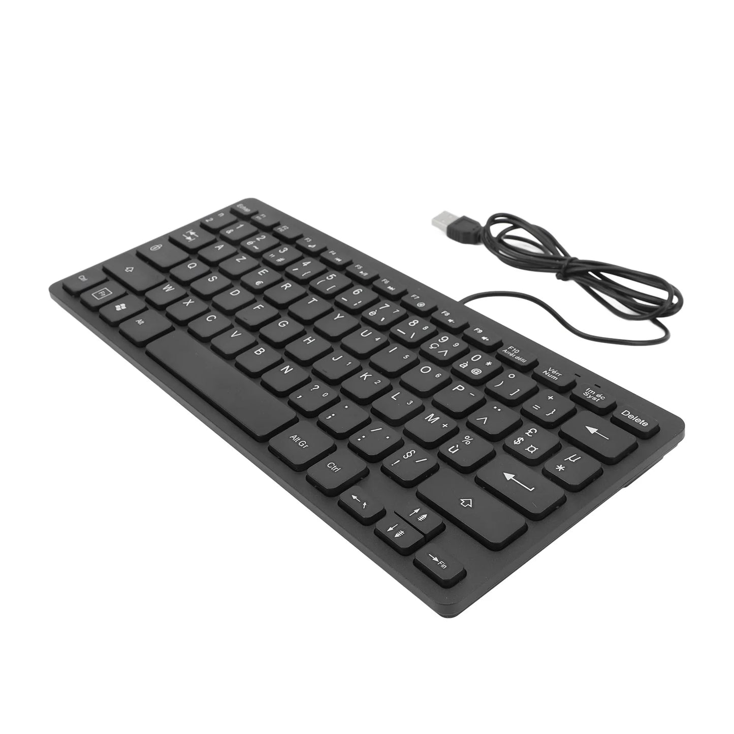 78 Keys USB Wired Keyboard Ultra Thin German French Spanish Language Keyboard Plug and Play for PC Laptops Computer