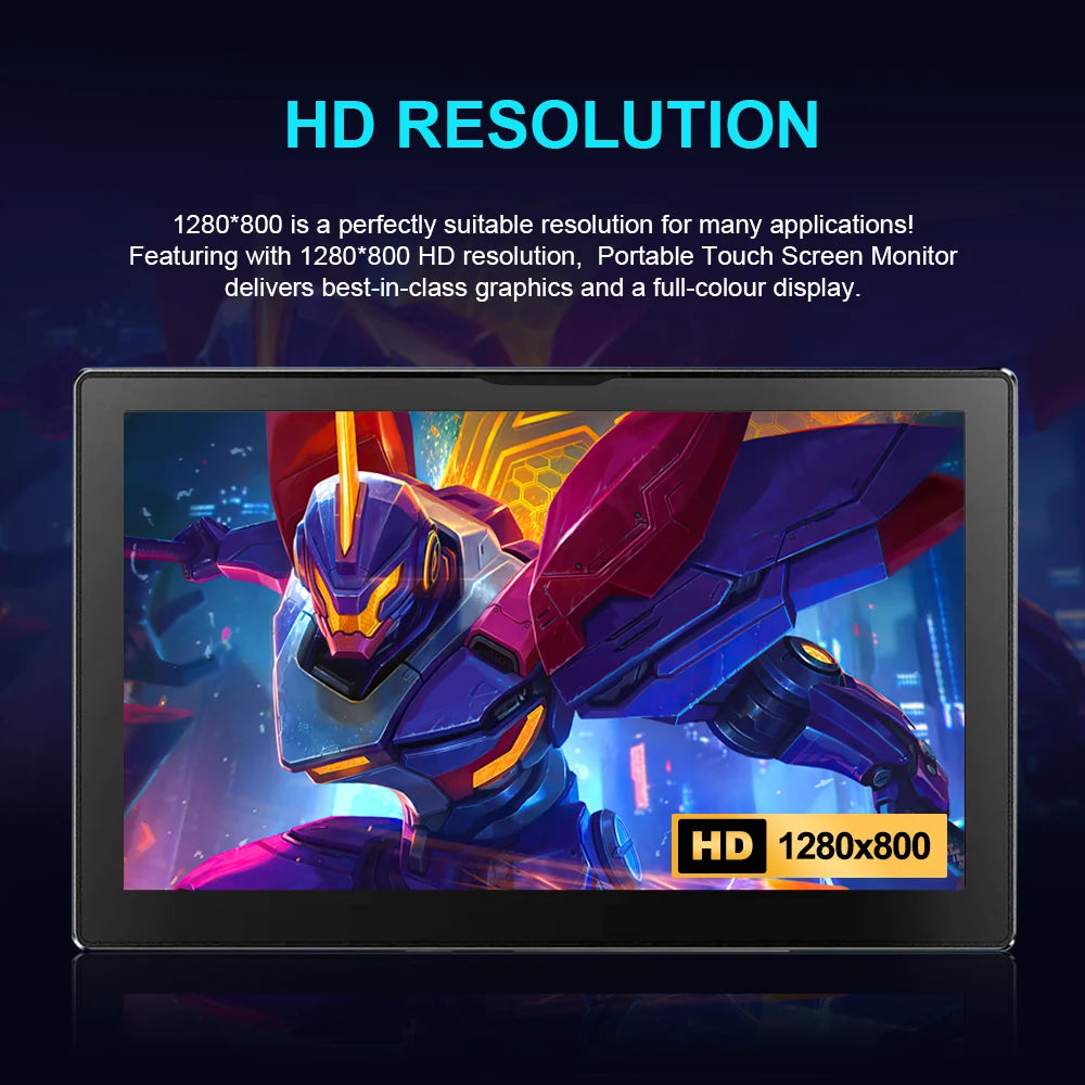 8 inch  Touch Monitor 1280x800P 16:10 Widescreen Ratio HDMI Interface for  DIY Projects Surveillance Display