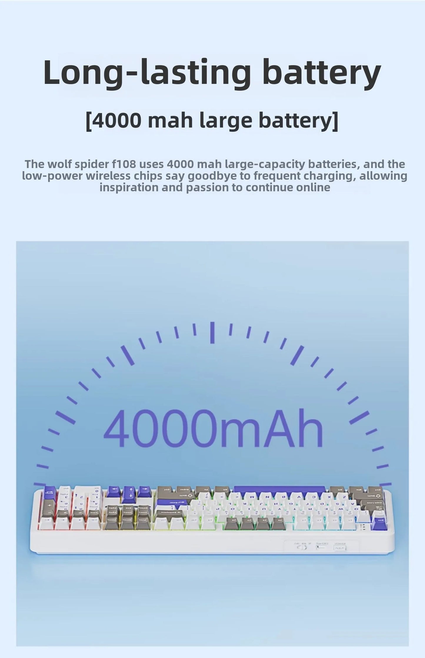 AULA F108/PRO Gaming Keyboard Mechanical RGB Hot Swappable Wireless 2.4G Polling Rate 100% Layout Hifi Switch Custom Accessories