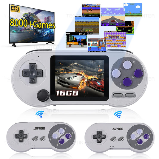 SF2000 3 inch IPS Screen Portable Handheld Game Player Video Game Console Built-in 8000+ Games Retro TV Game Player AV Output