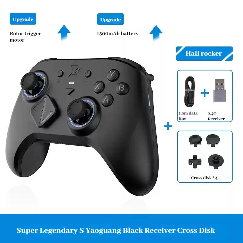 ZD Super Legend S Gaming Controller Wireless Bluetooth Hall Remote Sensing Rgb Motor Apex Switch Pc Android e-sport Gamepad