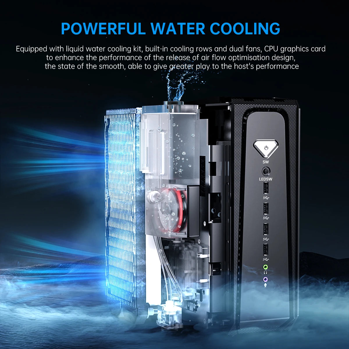 MSECORE  SL800 Intel Core I5 I7 I9 RTX4070 12G Liquid Cooling Desktop Gaming Computer Windows 11 MINI PC DDR5 NVMe SSD 8K BT5.3