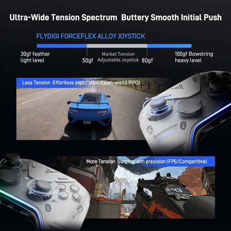 Flydigi APEX5  Elite Wireless Bluetooth Gaming Controllers Power Feedback gamepad For PC/Switch/Andriod/iOS