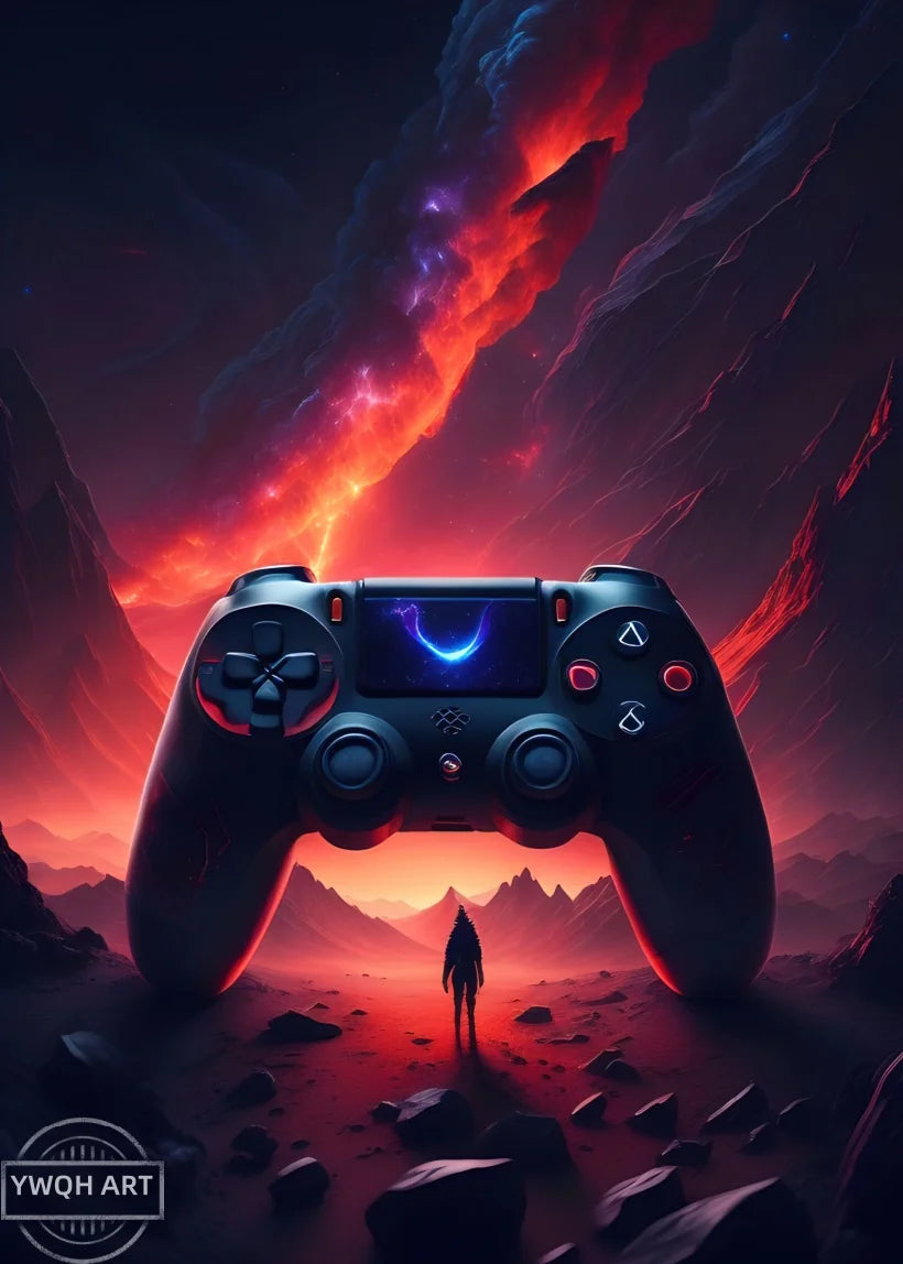 Neon Eat Sleep Game Repeat Word Poster Gamer Logic Canvas Painting Wall Art Home Decor Gaming Zone Picture Boys Gamer Room Gift