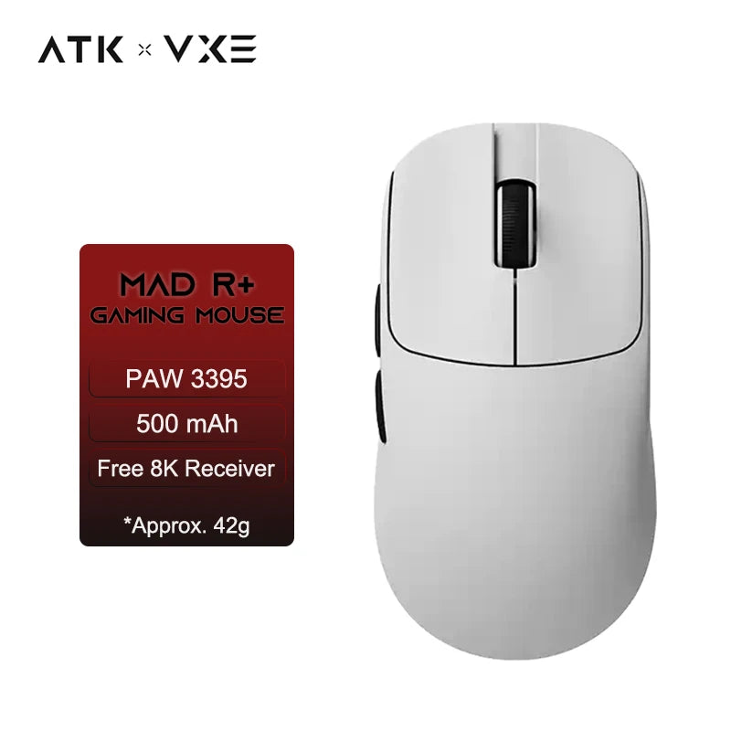 ATK VXE MAD R/R MAJOR  Ultra-lightweight E-sports Gaming Mouse Wireless Dual-Mode PAW3395/3950 Ergonomic Mice Standard 8K